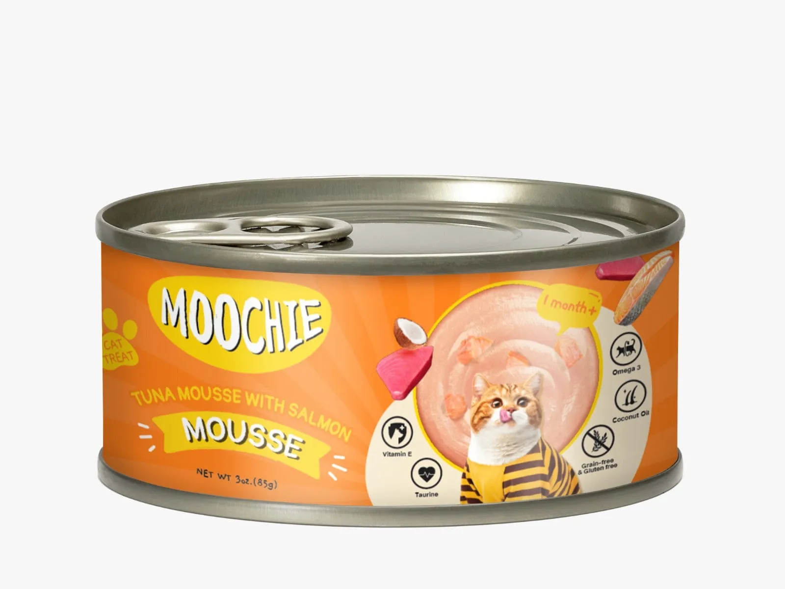 Moochie Tuna Mousse With Salmon Mousse 24X85G. Can