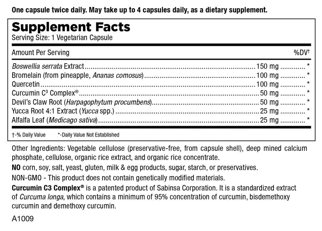 Mt. Angel Vitamins InFlamEze 60 Capsule