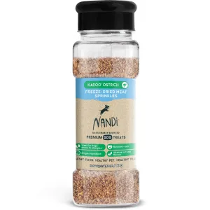 Nandi Sprinkles Karoo Ostrich Freeze-Dried Raw Dog Food Topper 2oz