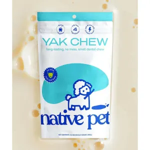 Native Pet Gluten & Lactose-Free Yak Flavored Dental Chews for Dogs