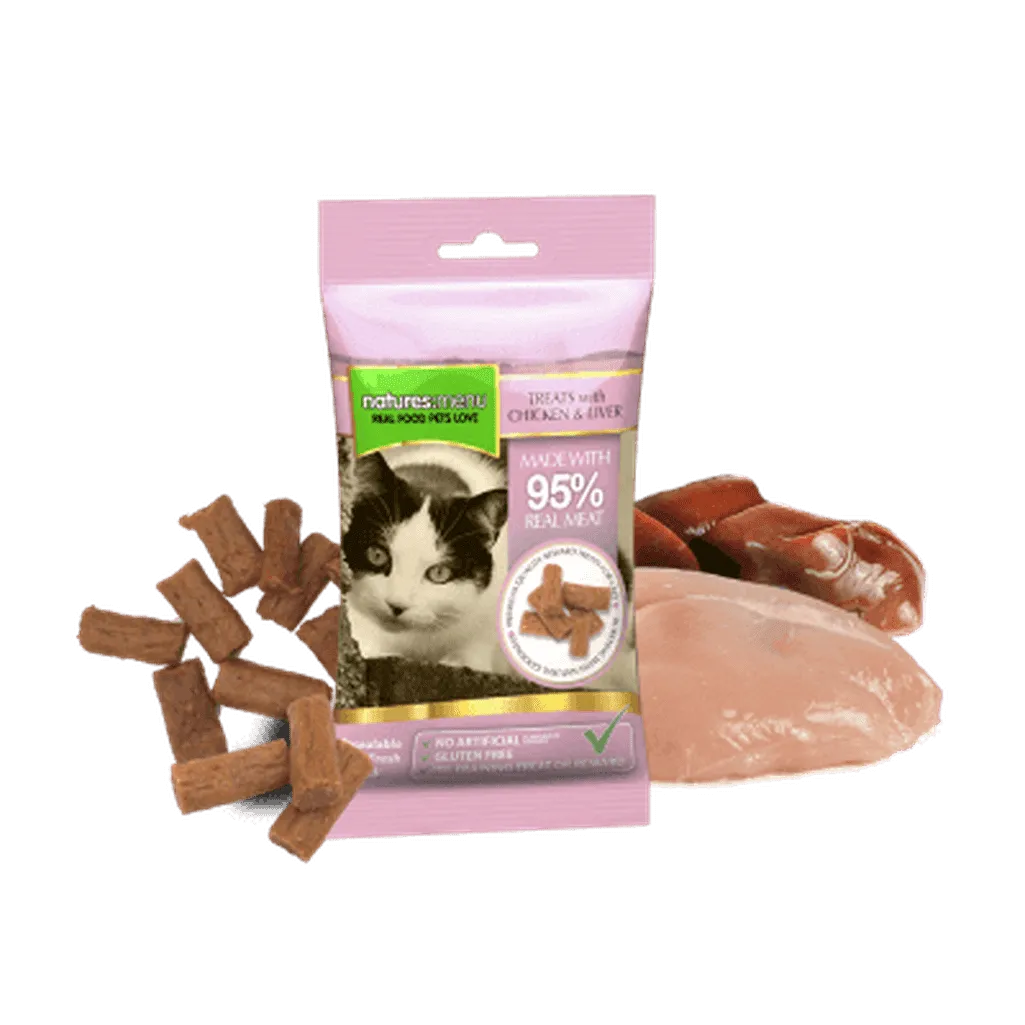 Natures Menu Real Meaty Chicken & Liver 60g Cat Treats