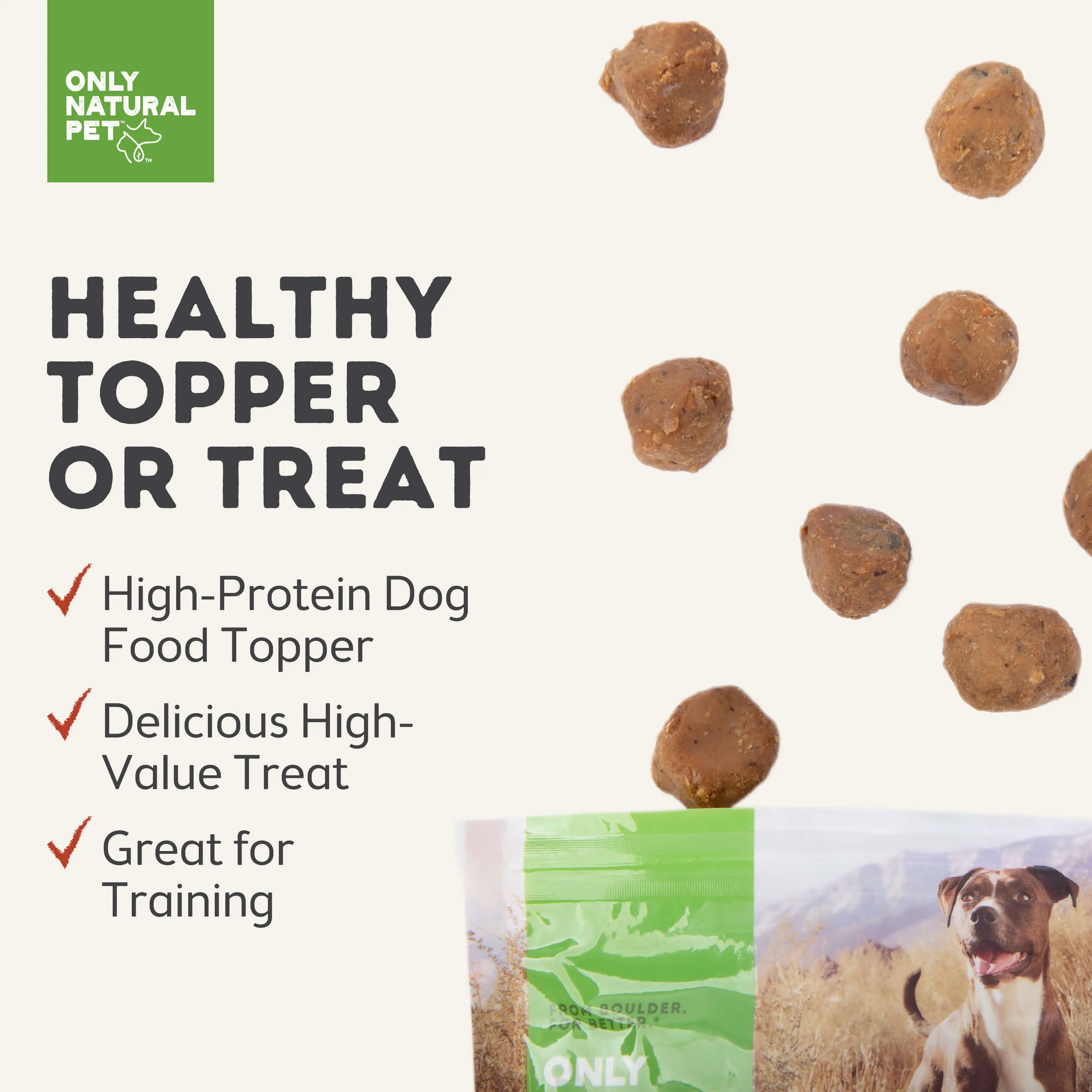 Only Natural Pet Superfood Bites Lamb & Sweet Potato Recipe Dog Food Meal Topper