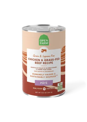 Open Farm Grain Free Chicken & Grass-Fed Beef Pate Wet Dog Food