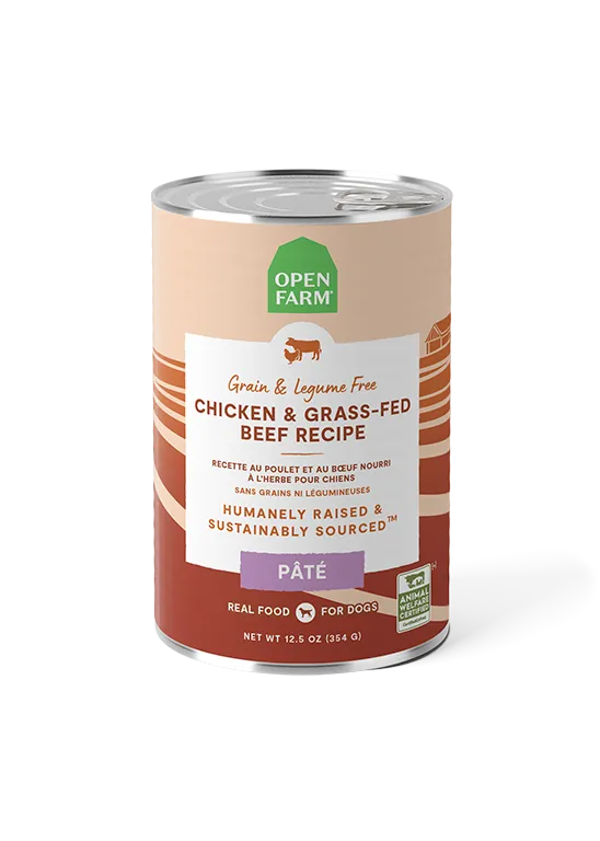 Open Farm Grain Free Chicken & Grass-Fed Beef Pate Wet Dog Food