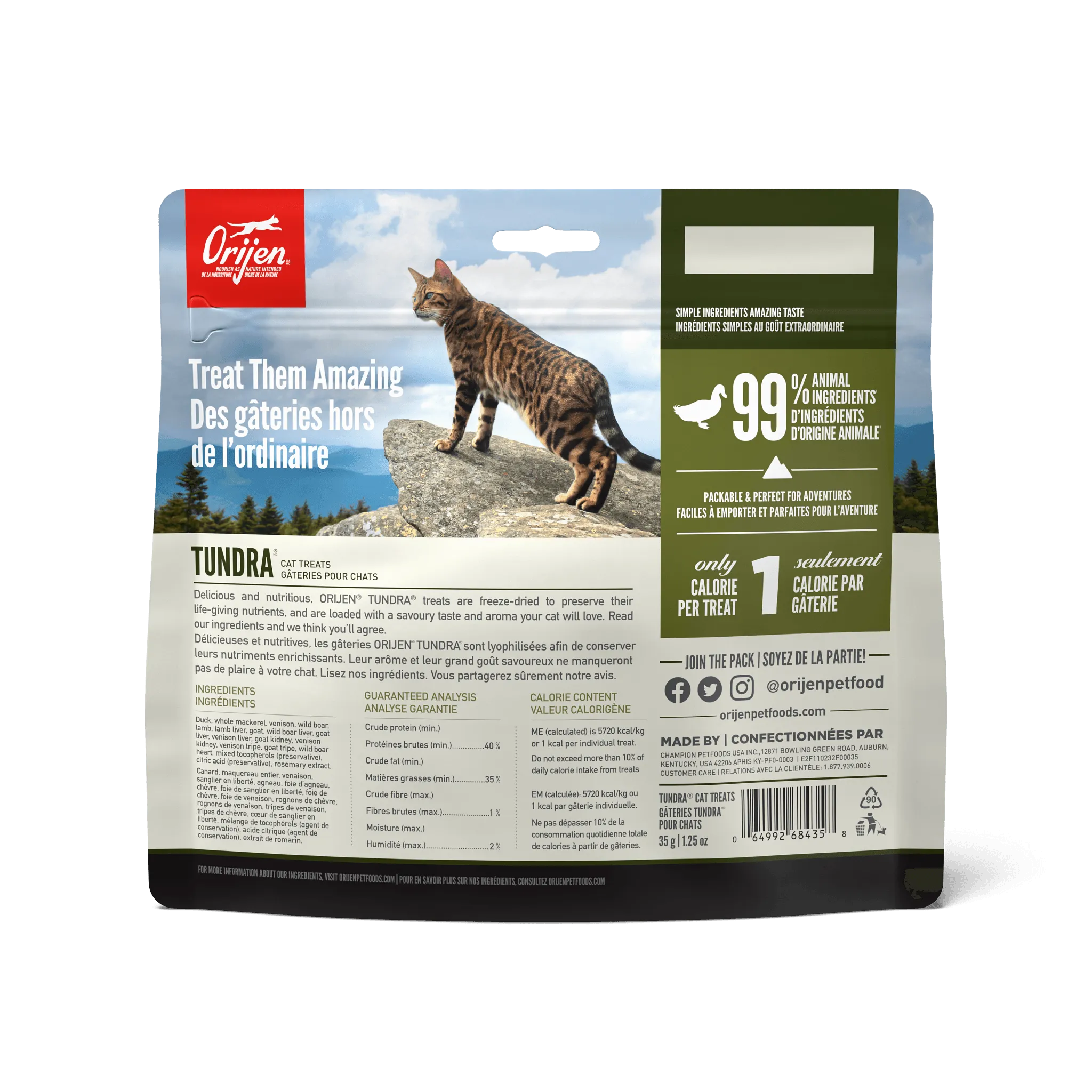 Orijen Freeze-Dried Cat Treats Tundra