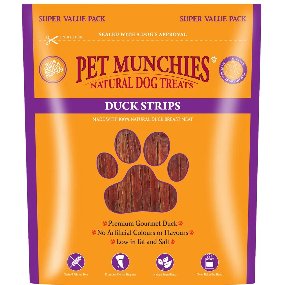 Pet Munchies Dog Treats - Duck Strips 320g