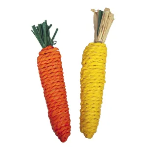 Pet One Veggie Rope For Small Animals Twin Pack - Carrot/Corn