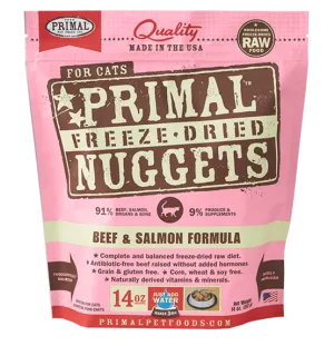 Primal Freeze-Dried Raw Cat Food Beef & Salmon Formula