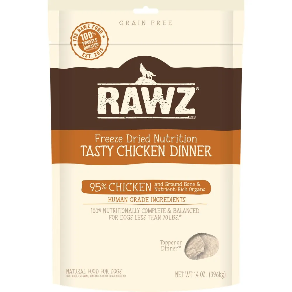 RAWZ Freeze Dried Nutrition Tasty Chicken Grain Free Dog Food