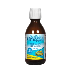 SeaRich Omega-3 with D3 1500 mg EPA / 750 mg DHA, Lemon Meringue Liquid