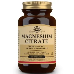 Solgar - Magnesium Citrate 200mg Tablets 60's