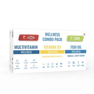 Steadfast Wellness Combo Fish Oil, Multivitamin, D3