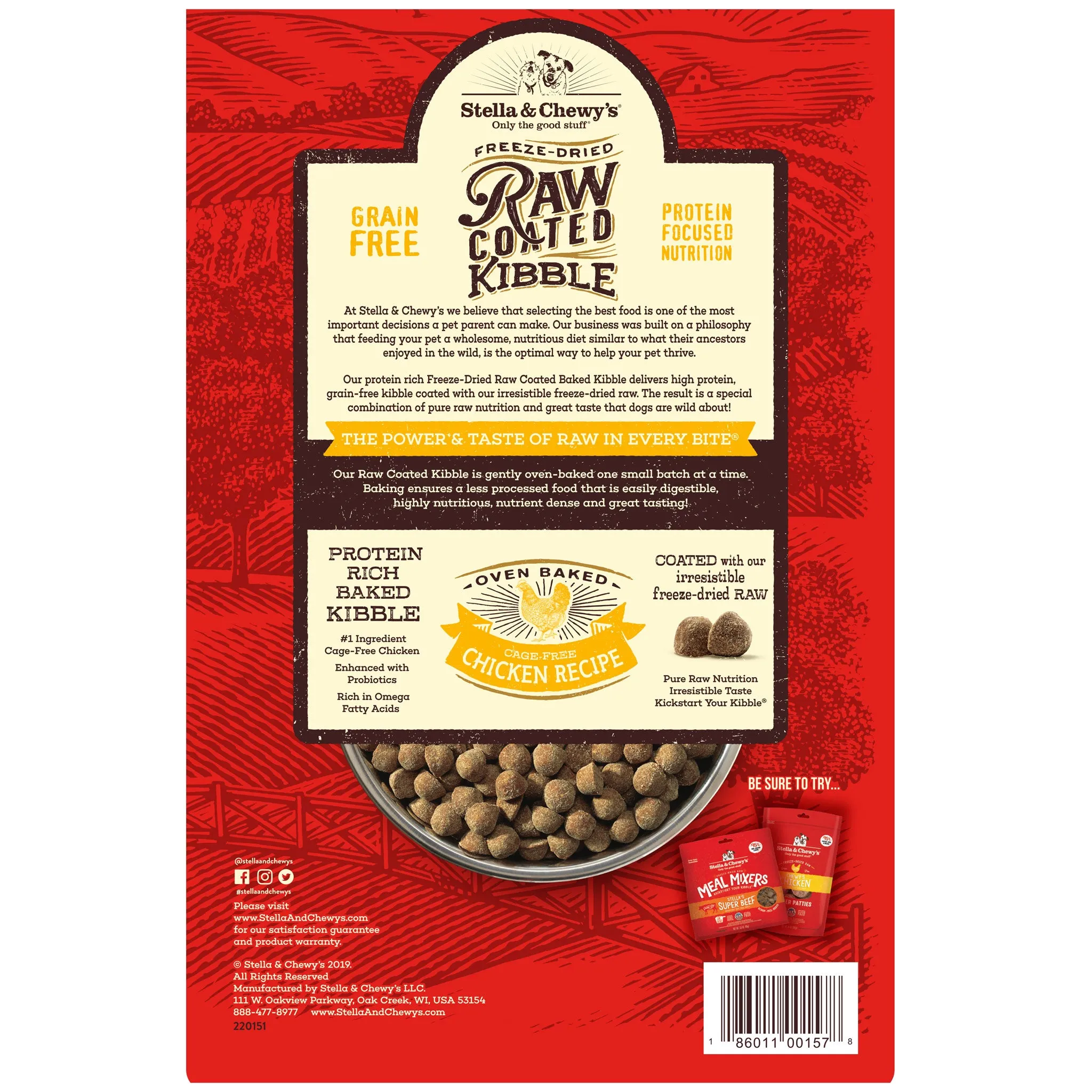 Stella & Chewy's Raw Coated Chicken Dog Food