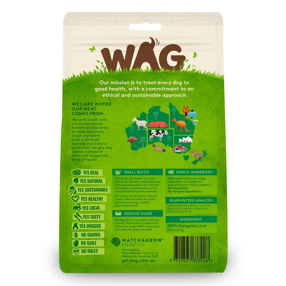 WAG Kangaroo Liver Grain-Free Dog Treats 200g