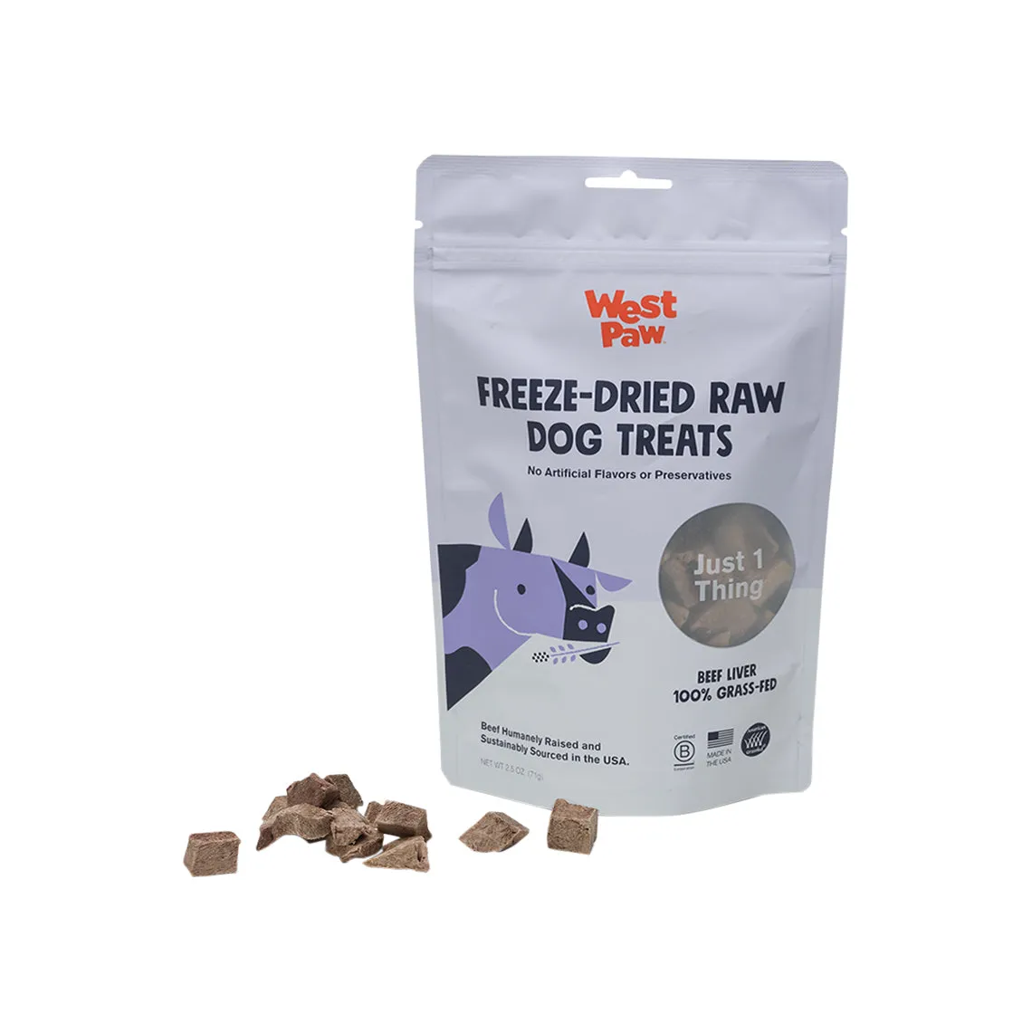 West Paw Limited Ingredient Freeze-Dried Dog Treats 2.5 oz Bag