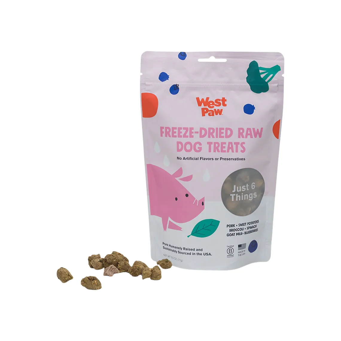 West Paw Limited Ingredient Freeze-Dried Dog Treats 2.5 oz Bag