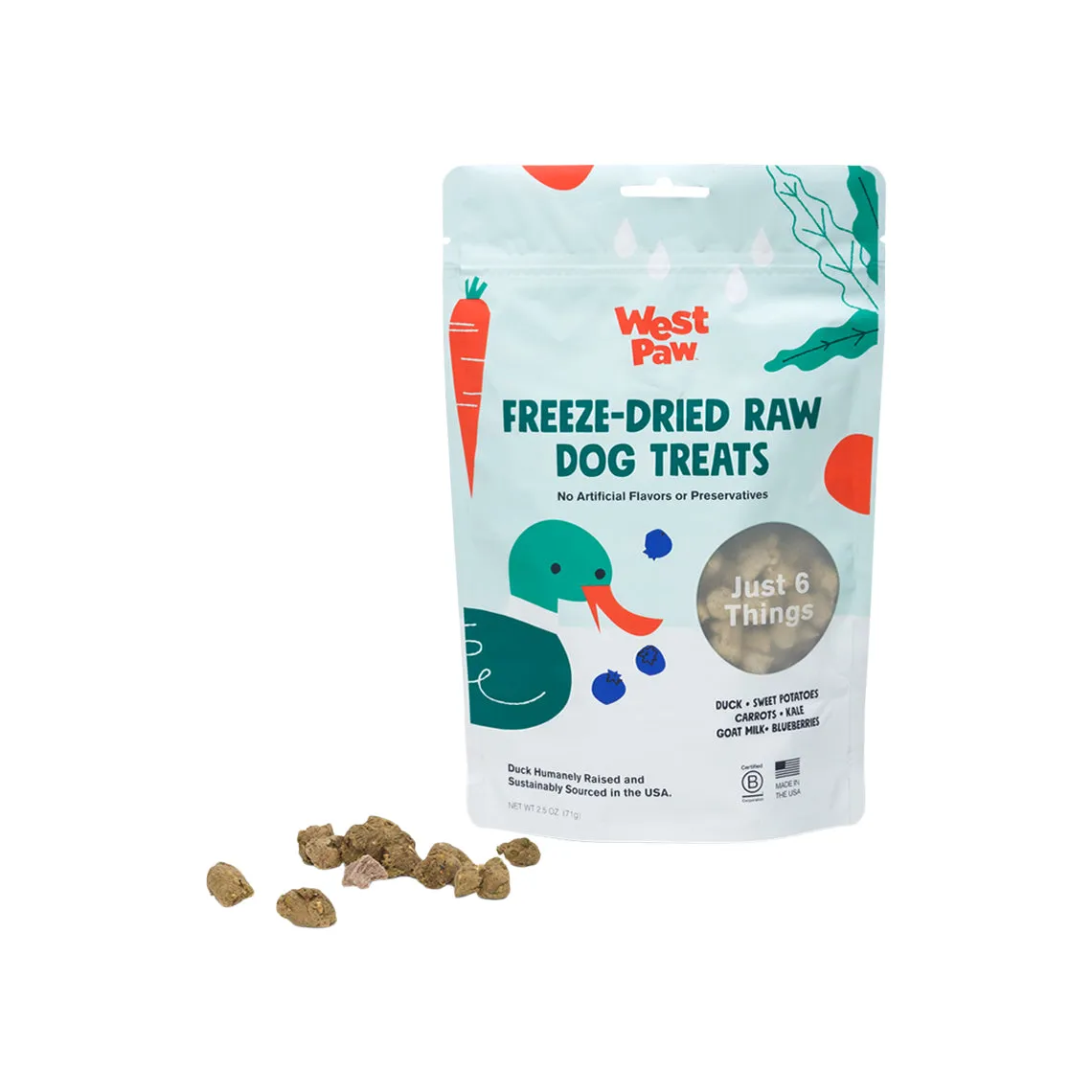 West Paw Limited Ingredient Freeze-Dried Dog Treats 2.5 oz Bag