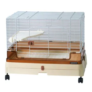 Wild Sanko Easy Home Next To Rabbit Cage With Pull Out Tray