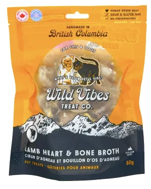 Wild Vibes Lamb Heart and Bone Broth Treats 80g